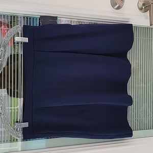 NWT Tommy Hilfiger Cotton Navy Blue Mini Skirt With Pockets Sz L